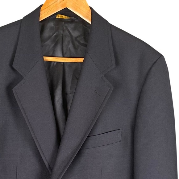 Brooks Brothers Blazer Mens 41R Navy Blue Wool Blend Made in Italy Coat - Picture 1 of 11